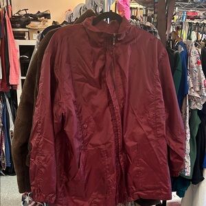 Nylon windbreaker jacket, Tudor Court by Haband, burgundy Large
